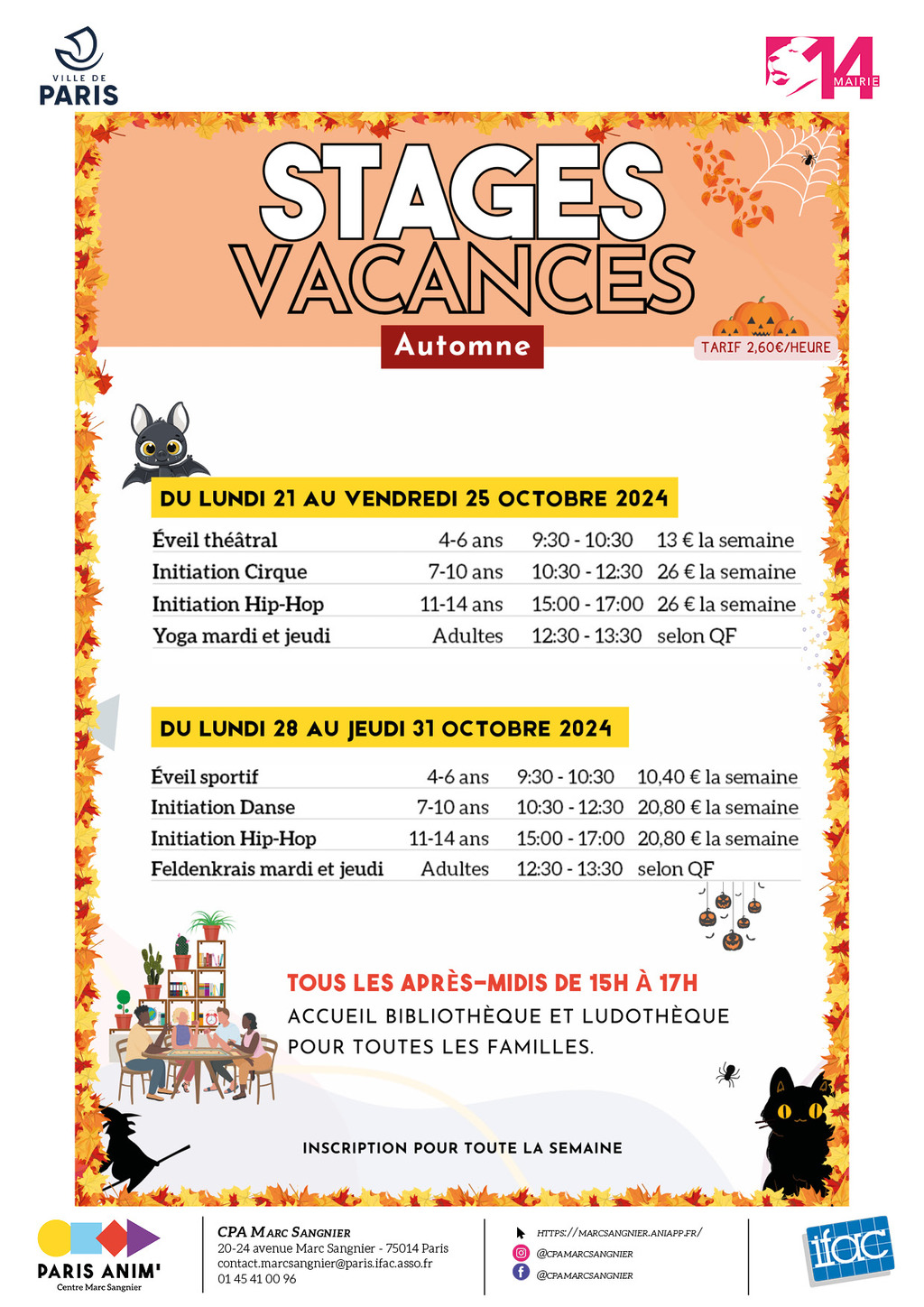 Stage vacances - Toussaint 